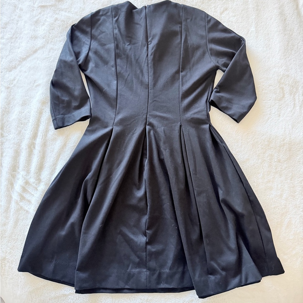 2014 GAP Ponte Black Fit and Flare Dress - Picture 4 of 8